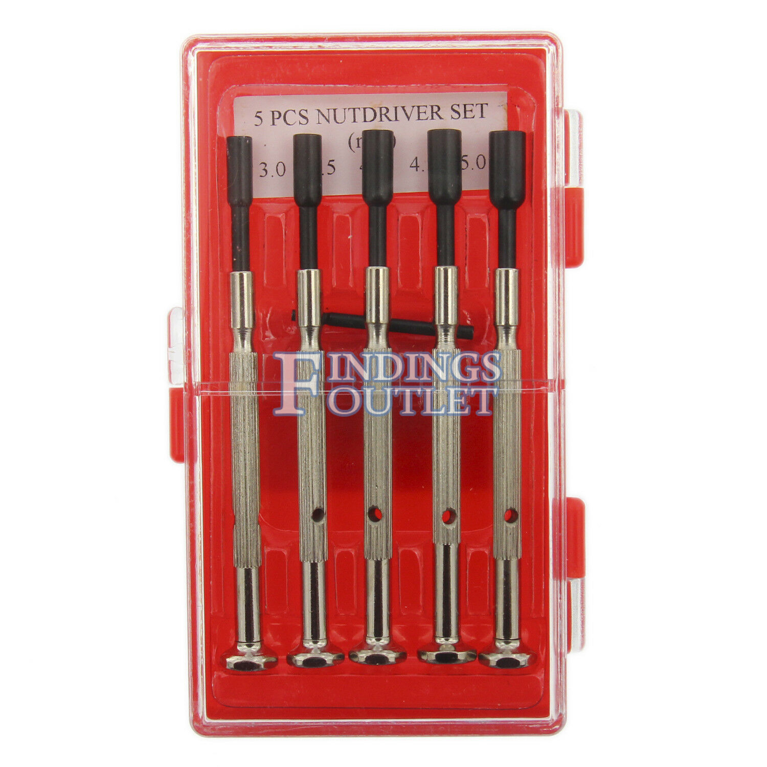 Nut Driver Set of 5 Hex 3mm 3.5mm 4mm 4.5mm 5mm - Fresh Stock Dated December 2025