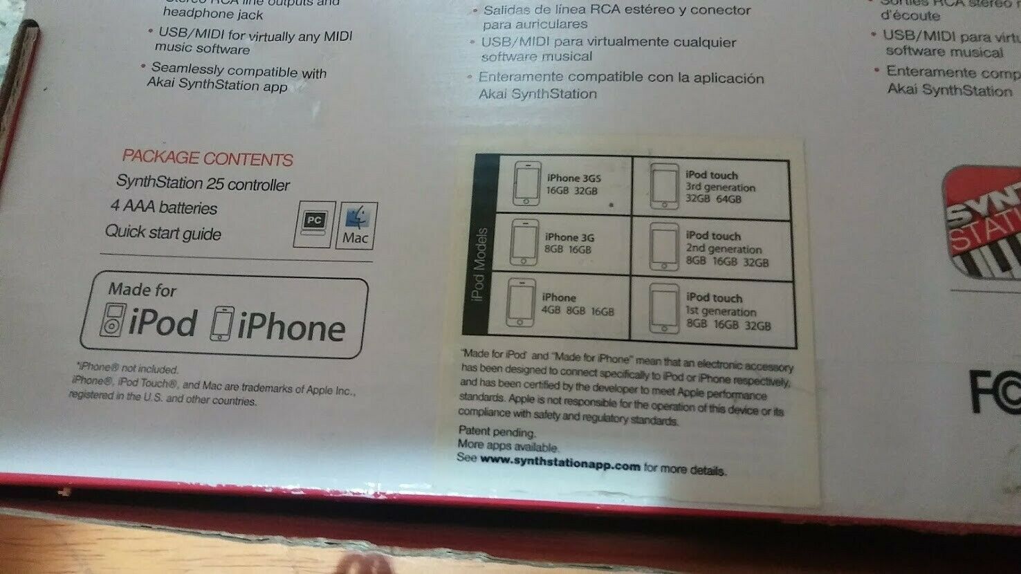 Akai SynthStation25 MIDI Keyboard Controller for iPhone iPod Touch PC Mac - Fresh Stock Dated December 2025