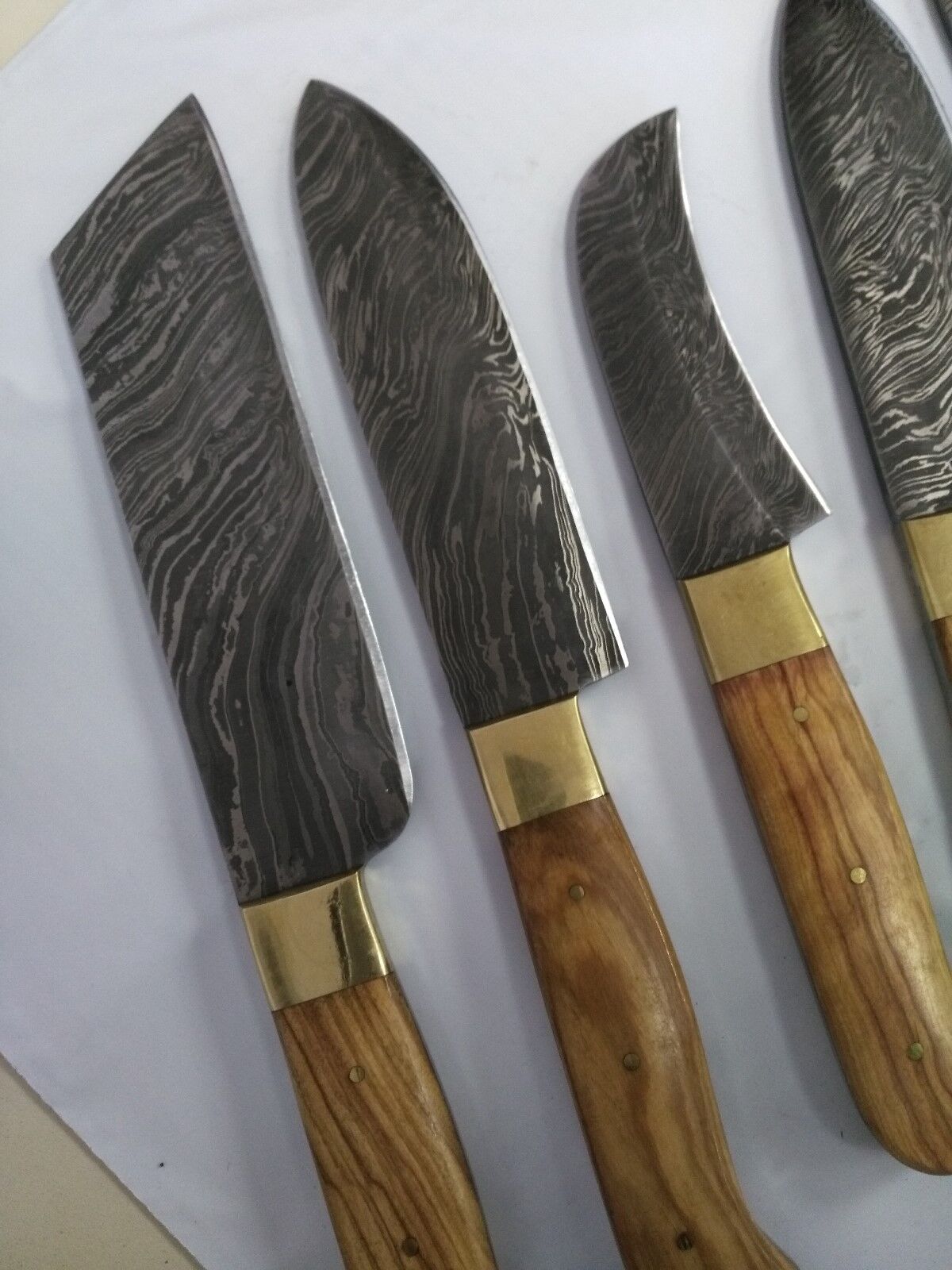 5 piece kitchen knives with sheath, overall 54