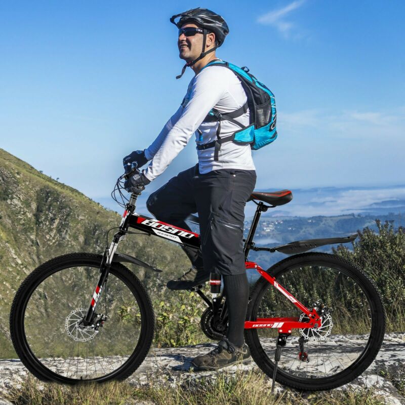 26 Inch Full Suspension Mountain Bike 21 Speed Folding Bike Non-slip Bike - Fresh Stock Dated January 2026