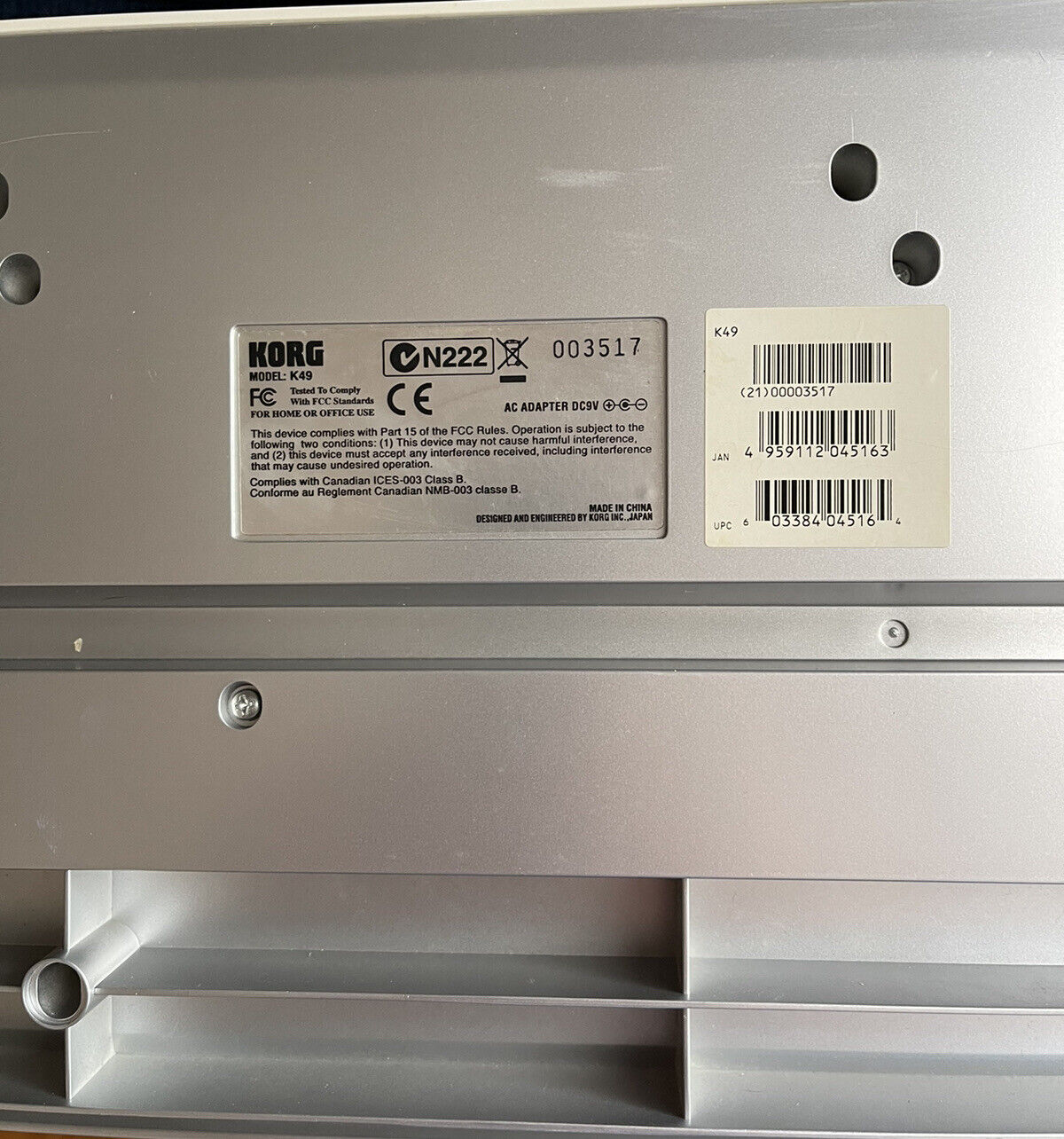 Korg K 49 USB MIDI Studio Controller - Fresh Stock Dated December 2025