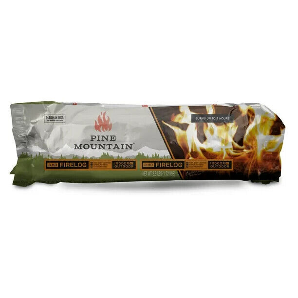 2 Box Pine Mountain Traditional 3-Hour Firelogs, Long Burning Fire Log 12 Pack - Fresh Stock Dated January 2026