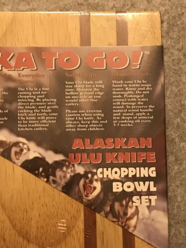 Alaska To Go! Alaskan Ulu Knife and Chopping Bowl Set NEW - Fresh Stock Dated January 2026