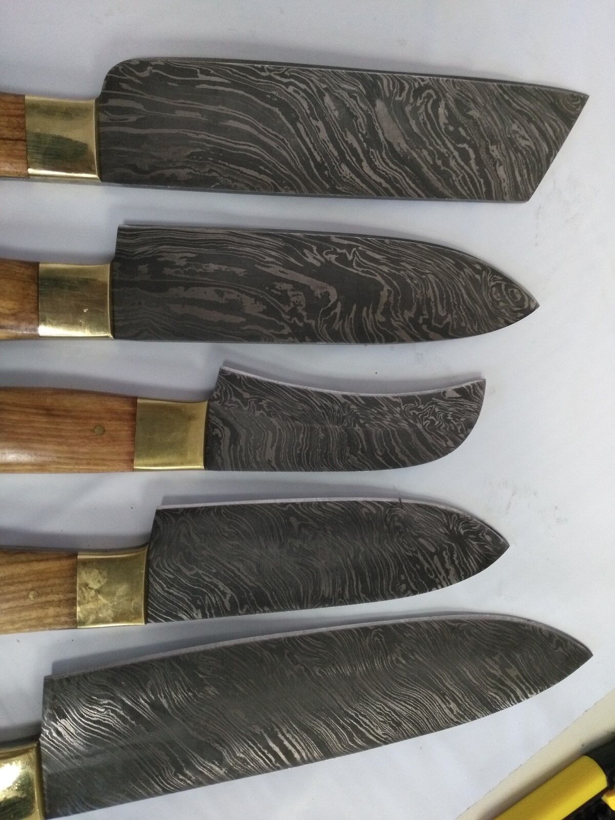 5 piece kitchen knives with sheath, overall 54