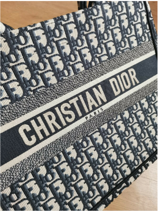Authentic Christian Dior Book Tote Small Book Bag Blue Oblique canvas - Fresh Stock Dated December 2025