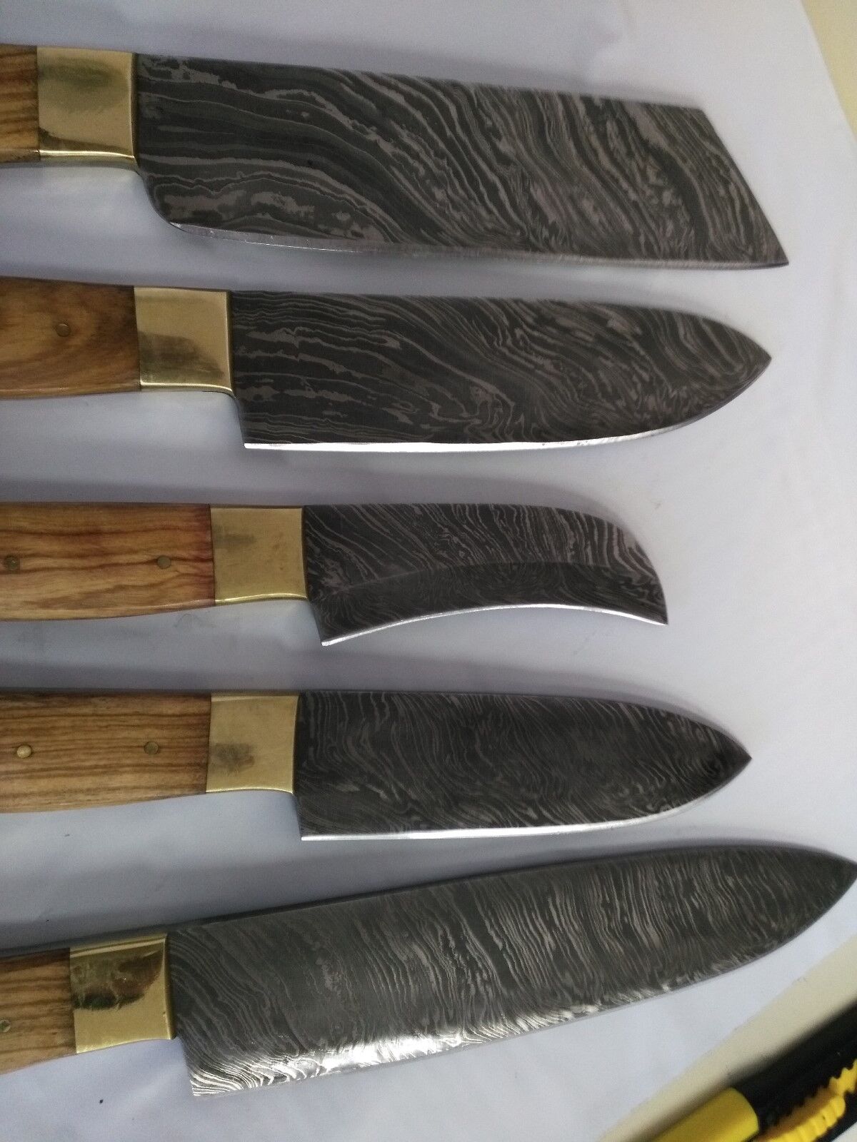 5 piece kitchen knives with sheath, overall 54