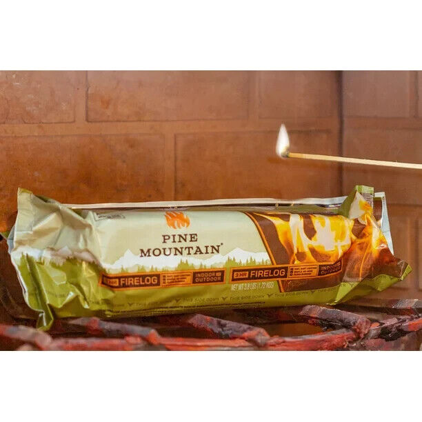 2 Box Pine Mountain Traditional 3-Hour Firelogs, Long Burning Fire Log 12 Pack - Fresh Stock Dated January 2026