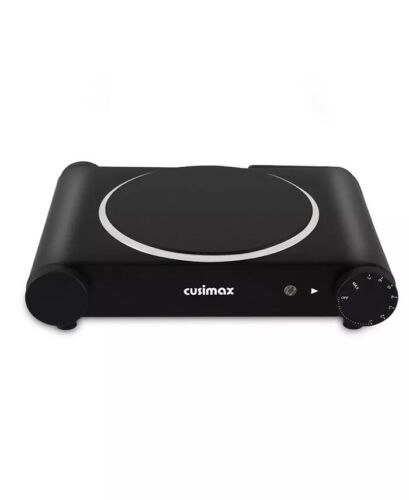 CUSIMAX Electric Hot Plate for Cooking Portable Single Burner 1500W Cast Iron - Fresh Stock Dated February 2026
