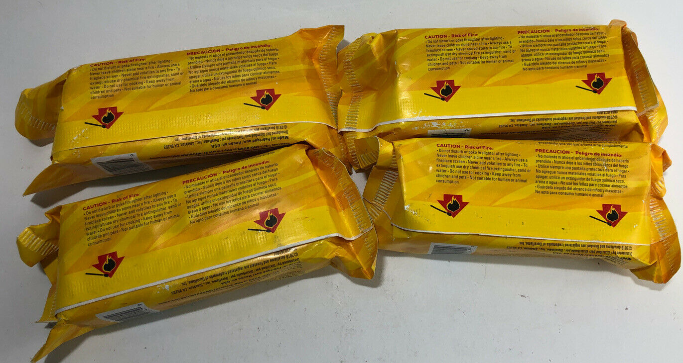 Duraflame Firestart Indoor Outdoor Fast&Easy Wood Firelighters 4.5 OZ New 4 Logs - Fresh Stock Dated December 2025