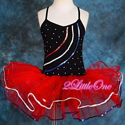 Ballet Tutu Girl Dance Costume Pageant Fairy Dress Up W Arm Mitts Black 2T-8 034 - Fresh Stock Dated December 2025