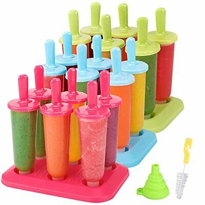 Popsicle Molds 3 Sets Ice Pop Molds Ice Pop Maker with Funnel and Brush, 3 - Fresh Stock Dated February 2026