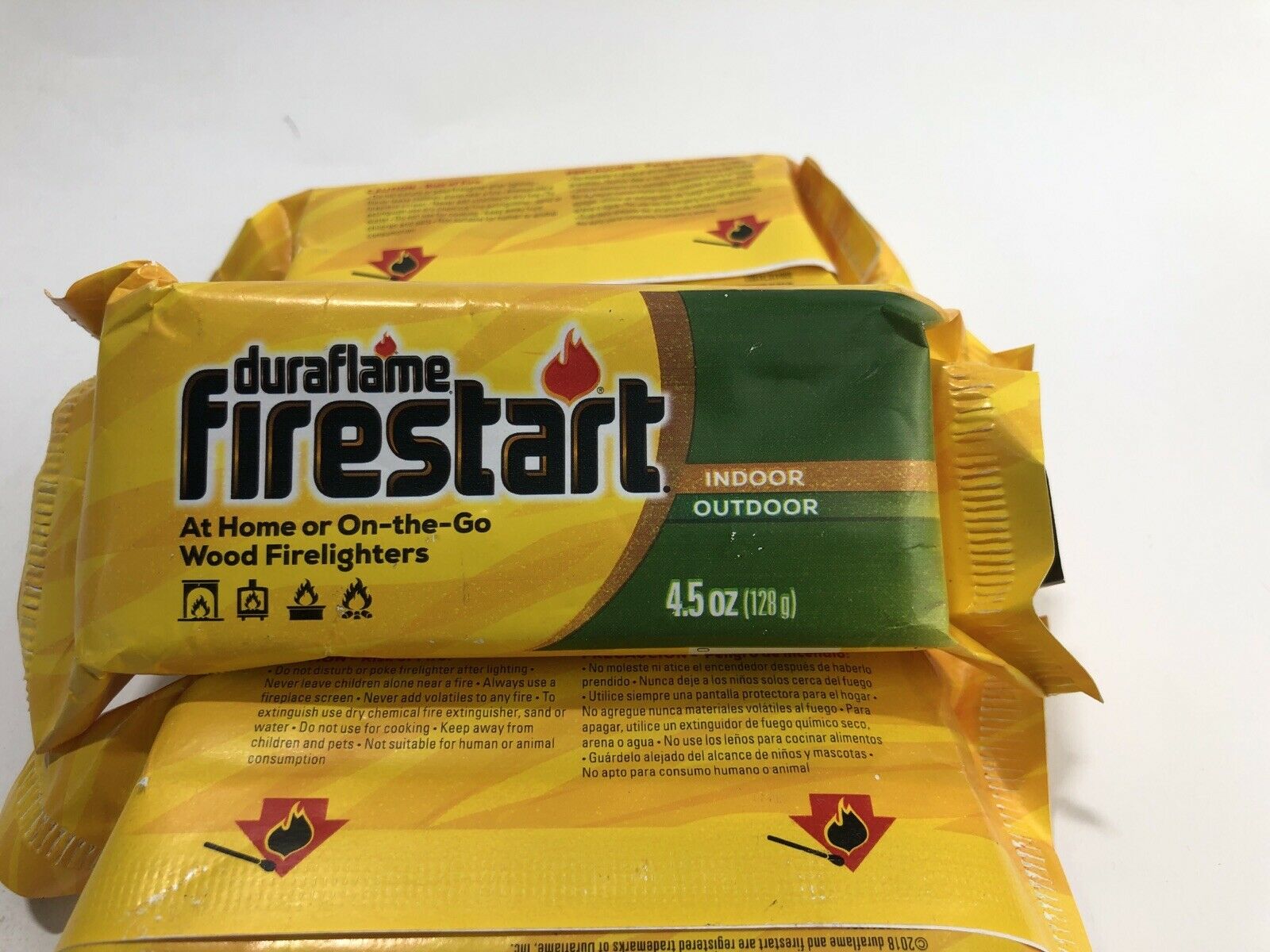 Duraflame Firestart Indoor Outdoor Fast&Easy Wood Firelighters 4.5 OZ New 4 Logs - Fresh Stock Dated December 2025