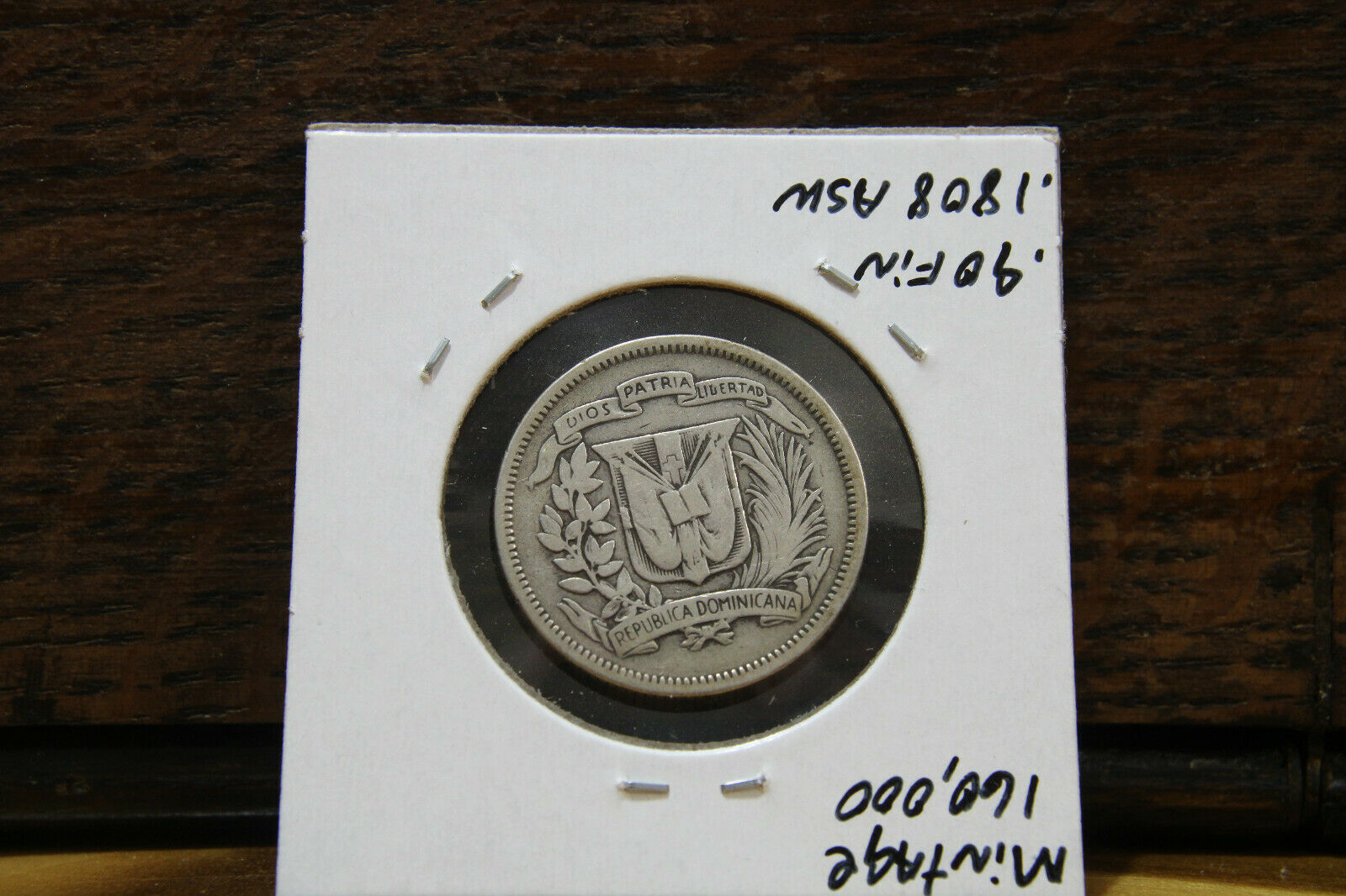 1939 Dominican Republic Silver 25 Centavos - Fresh Stock Dated December 2025