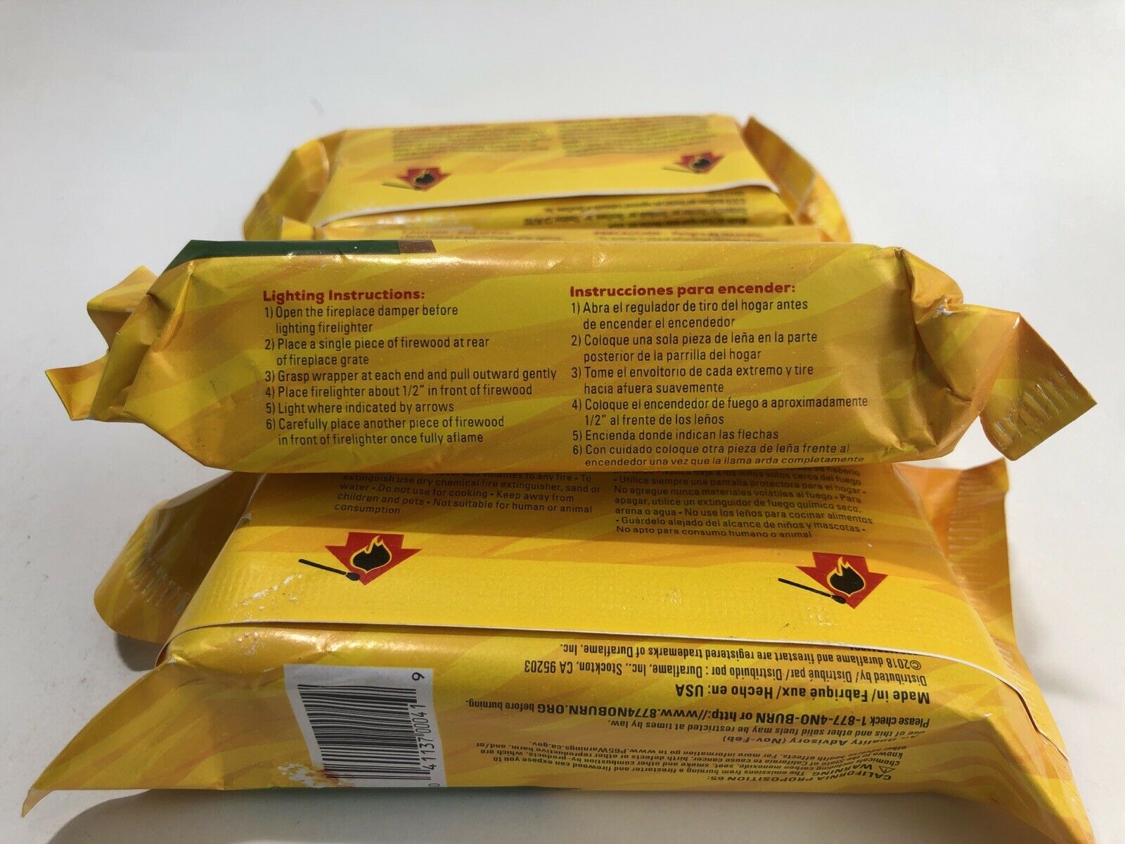 Duraflame Firestart Indoor Outdoor Fast&Easy Wood Firelighters 4.5 OZ New 4 Logs - Fresh Stock Dated December 2025