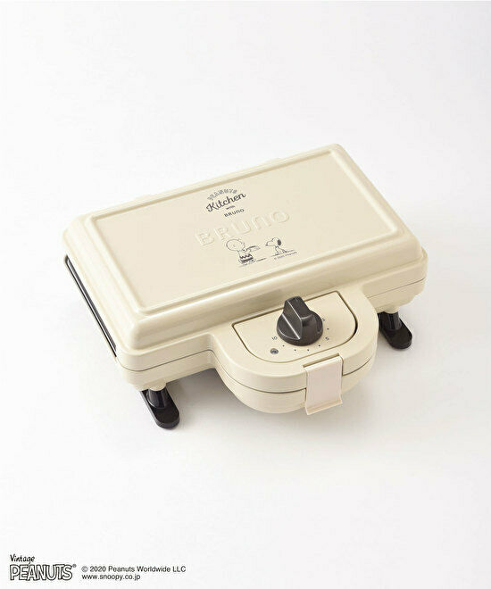 Peanuts Snoopy BRUNO Hot Sandwich Maker Double BOE069-ECRU 100V Japan Domestic - Fresh Stock Dated February 2026