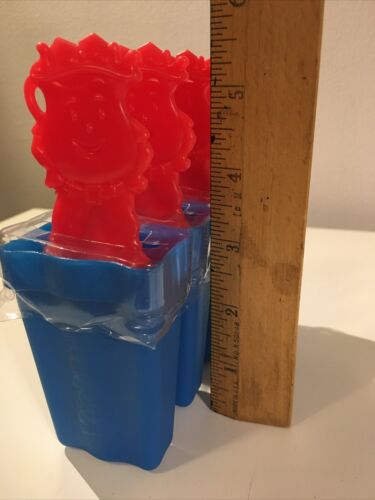 Vintage Collectible Kool-Aid Man Frozen Popsicle Maker Ice Pops Mold Set 2004 - Fresh Stock Dated February 2026