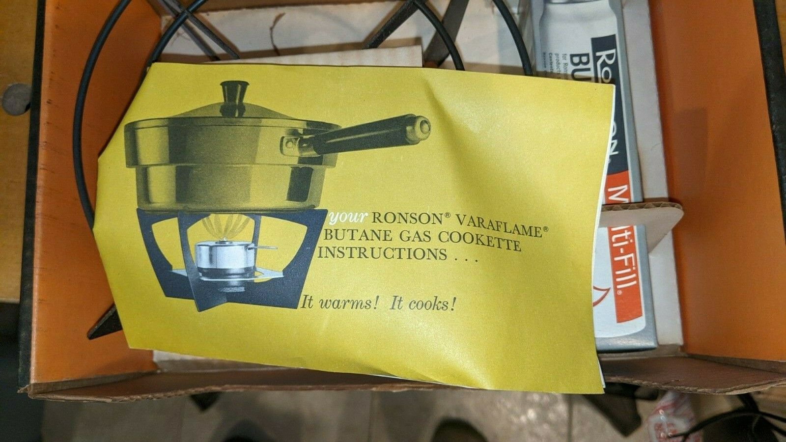 VARAFLAME RONSON COOKETTE NOS with box & instructions model #19202 - Fresh Stock Dated February 2026