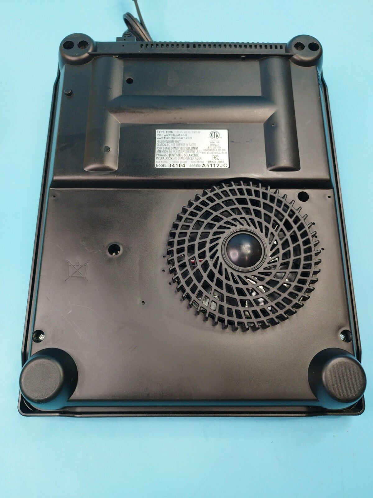 HAMILTON BEACH INDUCTION MODEL NO. 34104 - Fresh Stock Dated February 2026