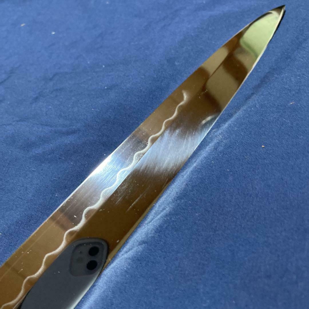 Honyaki Yanagi blade Shaku 1 33 cm Ebony pattern Sword sword forging and quenc - Fresh Stock Dated January 2026