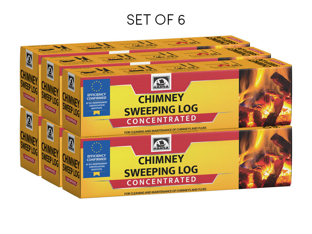 HANSA chimney cleaner log, soot / creosote remover CONCENTRATED, 1.1 kg (2.4lb.) - Fresh Stock Dated January 2026