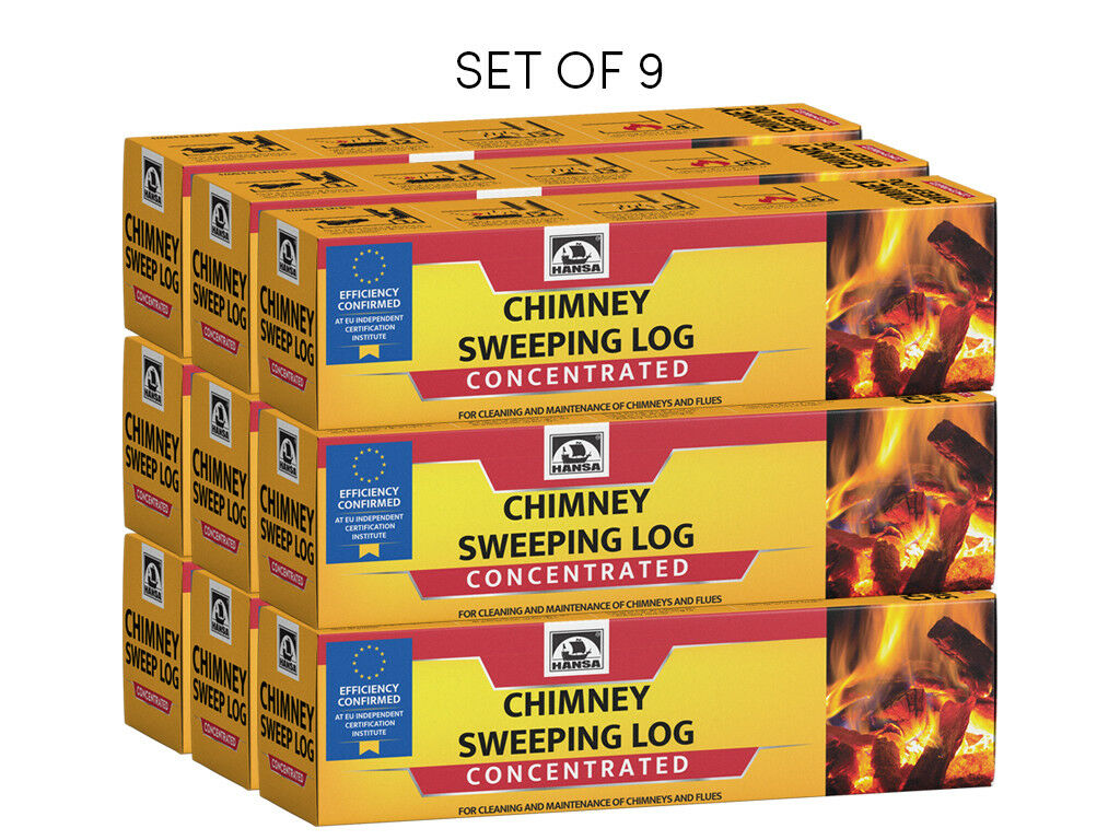 HANSA chimney cleaner log, soot / creosote remover CONCENTRATED, 1.1 kg (2.4lb.) - Fresh Stock Dated January 2026
