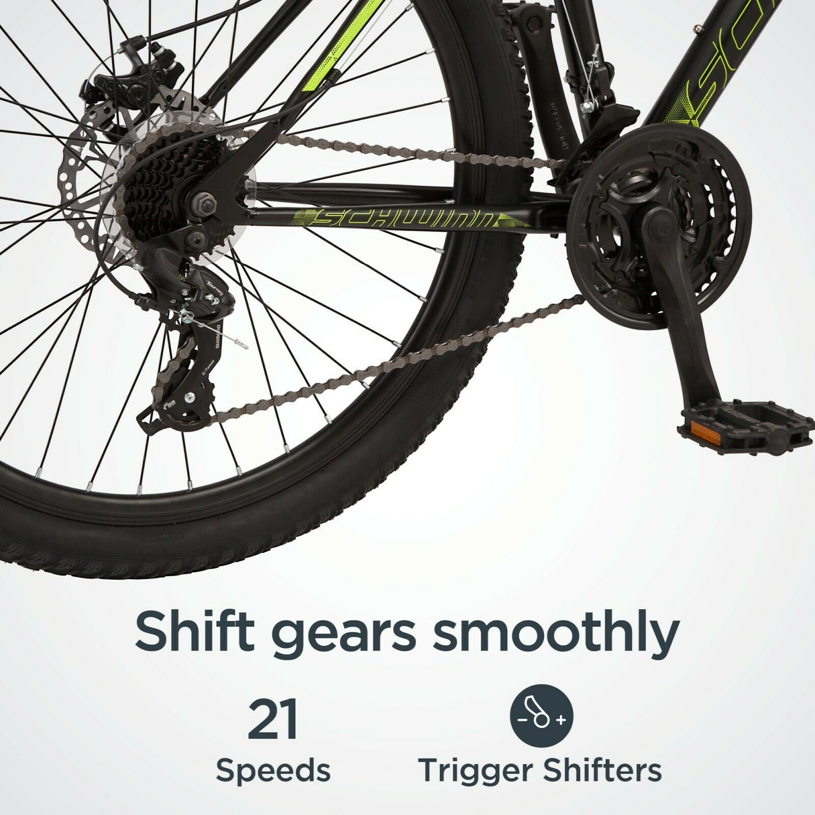 Schwinn Sidewinder Mountain Bike, 26-inch wheels, 21 speeds, black, mens style.N - Fresh Stock Dated December 2025