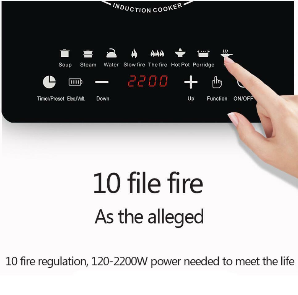 2200W Electric Single Induction Cooker Portable Burner Cooktop Digital Hot Plate - Fresh Stock Dated February 2026