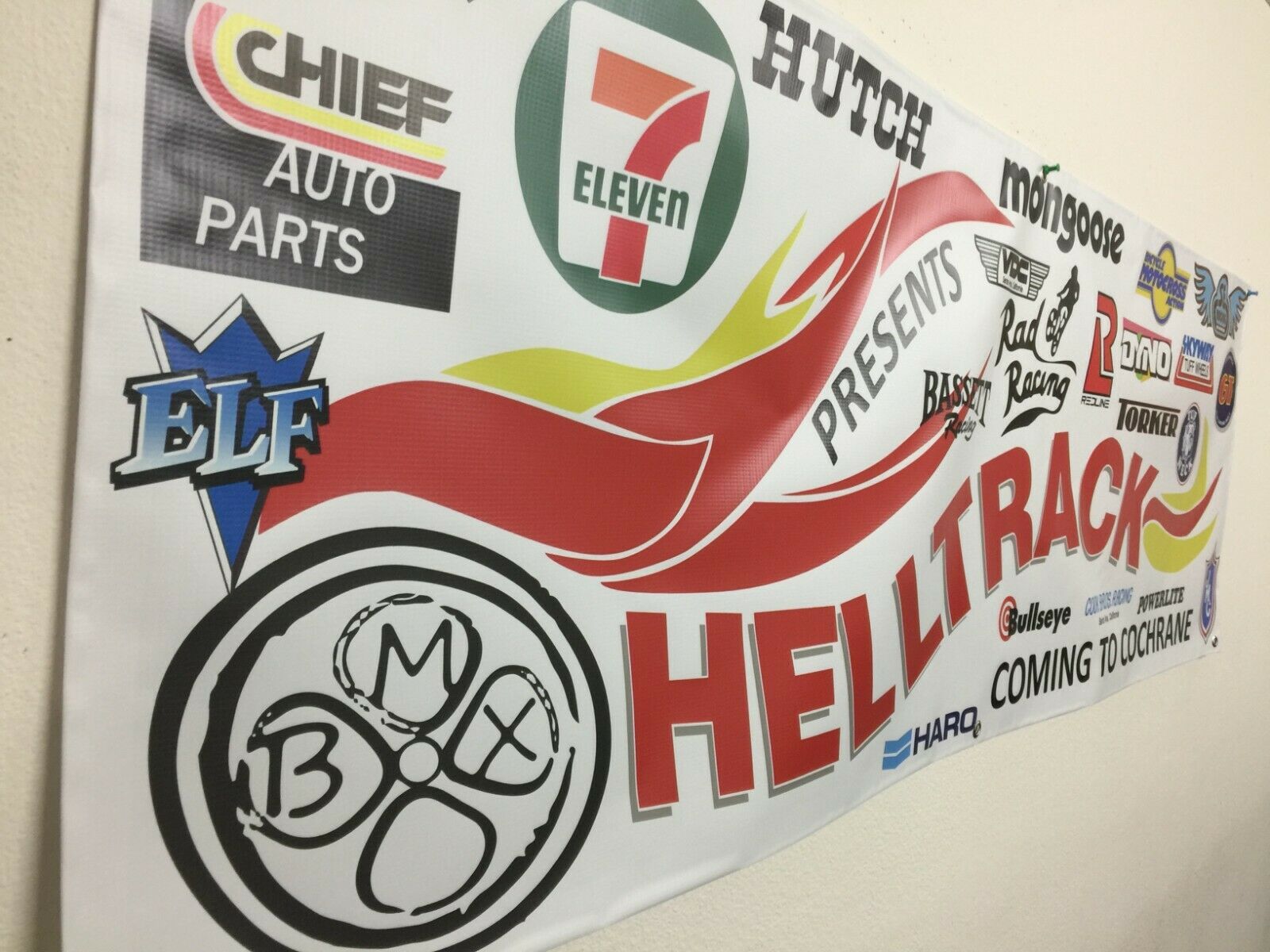 RAD RACING logo  BMX HELLTRACK VANS HUTCH HARO mancave   BANNER 6ft X 2ft - Fresh Stock Dated December 2025