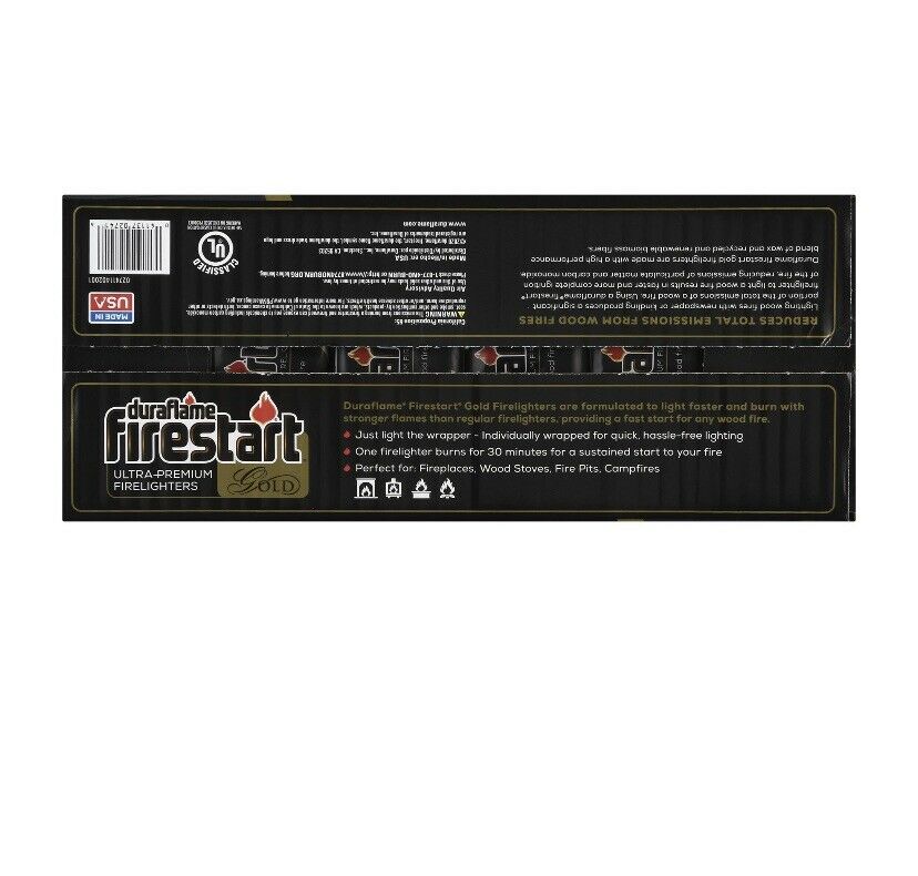 Duraflame Firestart  firelighters Gold Ultra Premium 24-Pk Indoor/outdoor - Fresh Stock Dated January 2026