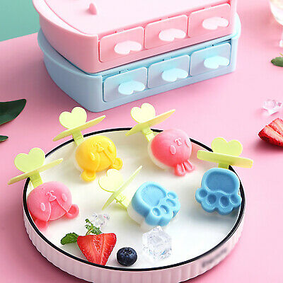 Popsicle Mold Ice Cream Pops Maker Cavities Silicone DIY Homemade Tray 6 Grids. - Fresh Stock Dated February 2026