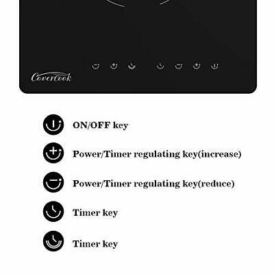 Electric Ceramic Cooktop, 2 Rings Radiant Stove Countertop Burners 12 inch - Fresh Stock Dated February 2026