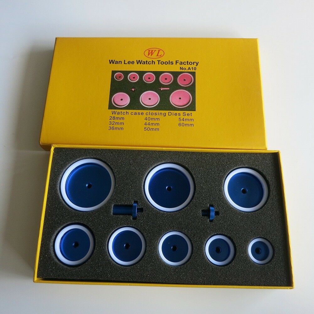Watchmakers Tool Watch Crystal Bezel Press Dies Kit 28mm-60mm for 5500A 5500C - Fresh Stock Dated December 2025