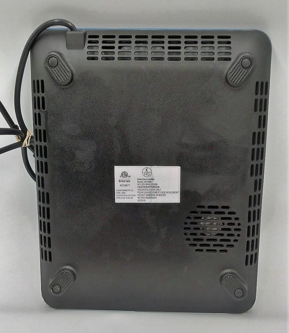 Kitchen HQ 1500-Watt Portable Induction Burner, Blue - Fresh Stock Dated February 2026