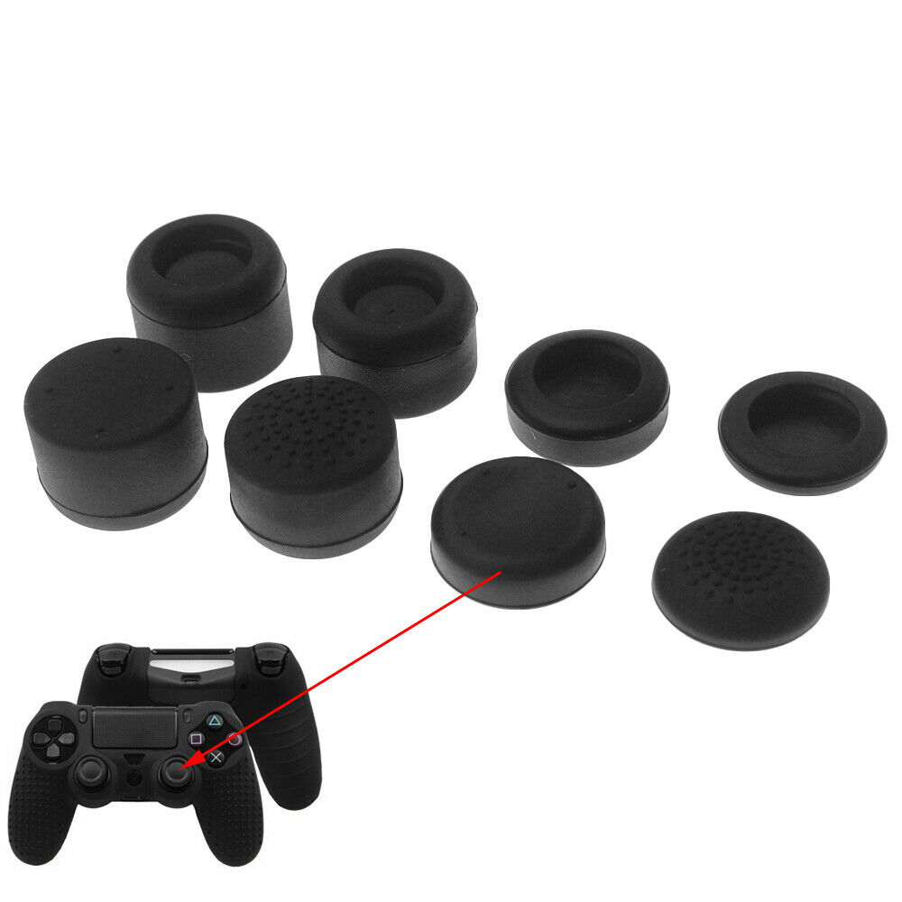 US Silicone Rubber Skin Case + Thumb Grips protector for PS4/Slim/Pro Controller - Fresh Stock Dated February 2026