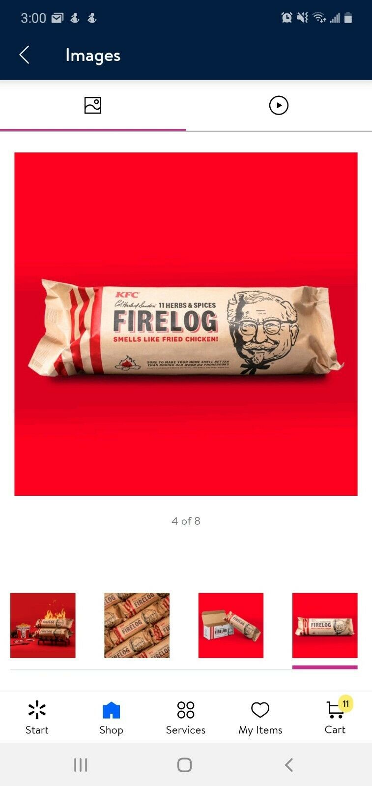 KFC 11 Herbs Spices Fire Log Enviro-Log Firelog Chicken Scented Limited Edition - Fresh Stock Dated December 2025