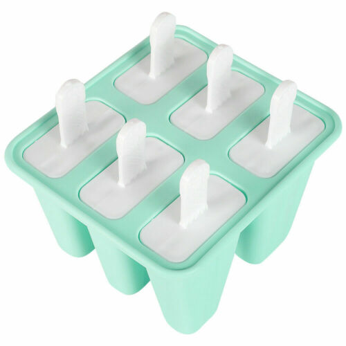 6Hole Ice Pop Molds Reusable Silicone Juice Popsicle Mould Easy Release BPA Free - Fresh Stock Dated February 2026