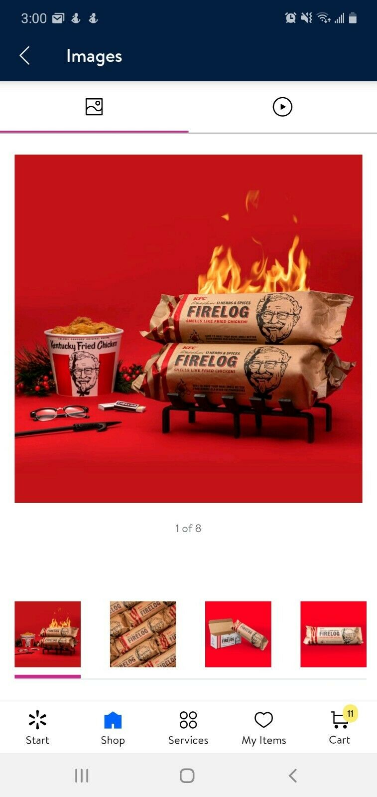 KFC 11 Herbs Spices Fire Log Enviro-Log Firelog Chicken Scented Limited Edition - Fresh Stock Dated December 2025