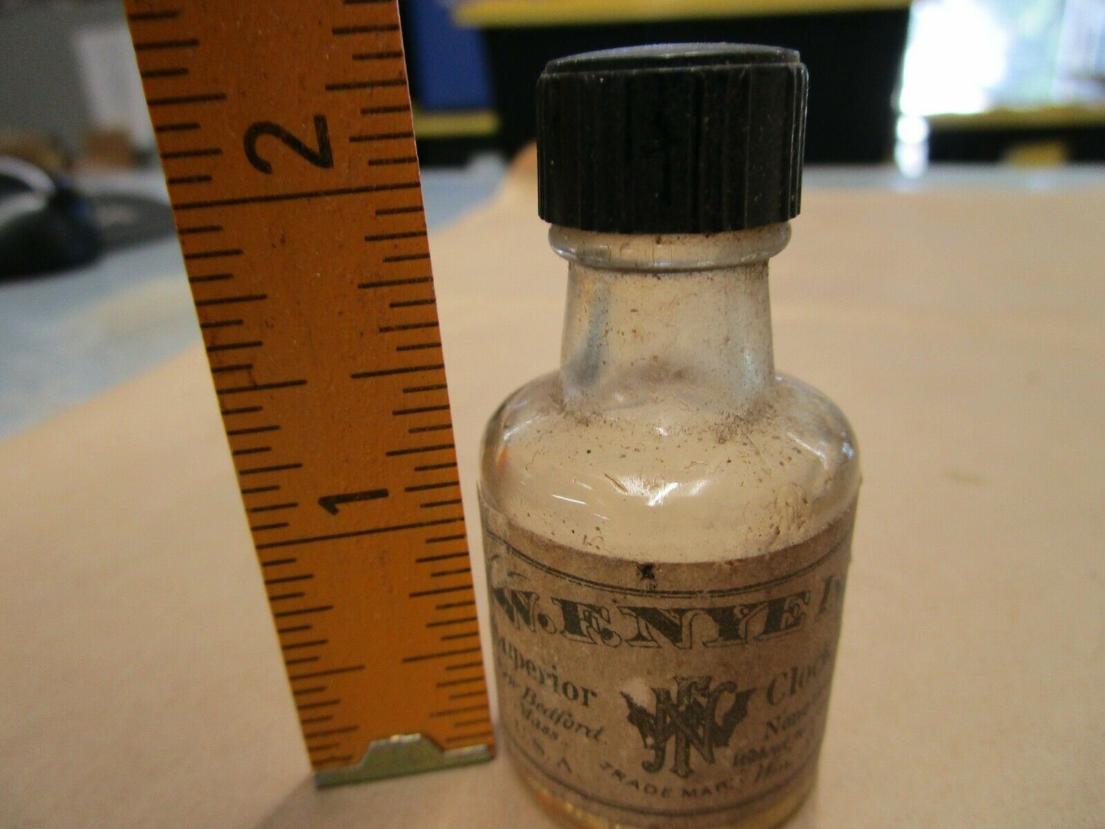 Vintage W.F. Nye Glass Bottle Clock Oil Watch Maker Repair Supplies - Fresh Stock Dated December 2025