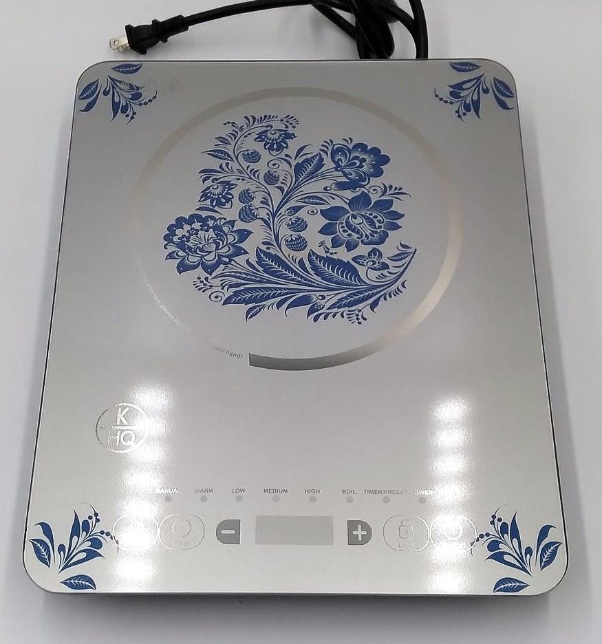 New Kitchen HQ 1500-Watt Portable Induction Burner, Blue & Silver - Fresh Stock Dated February 2026