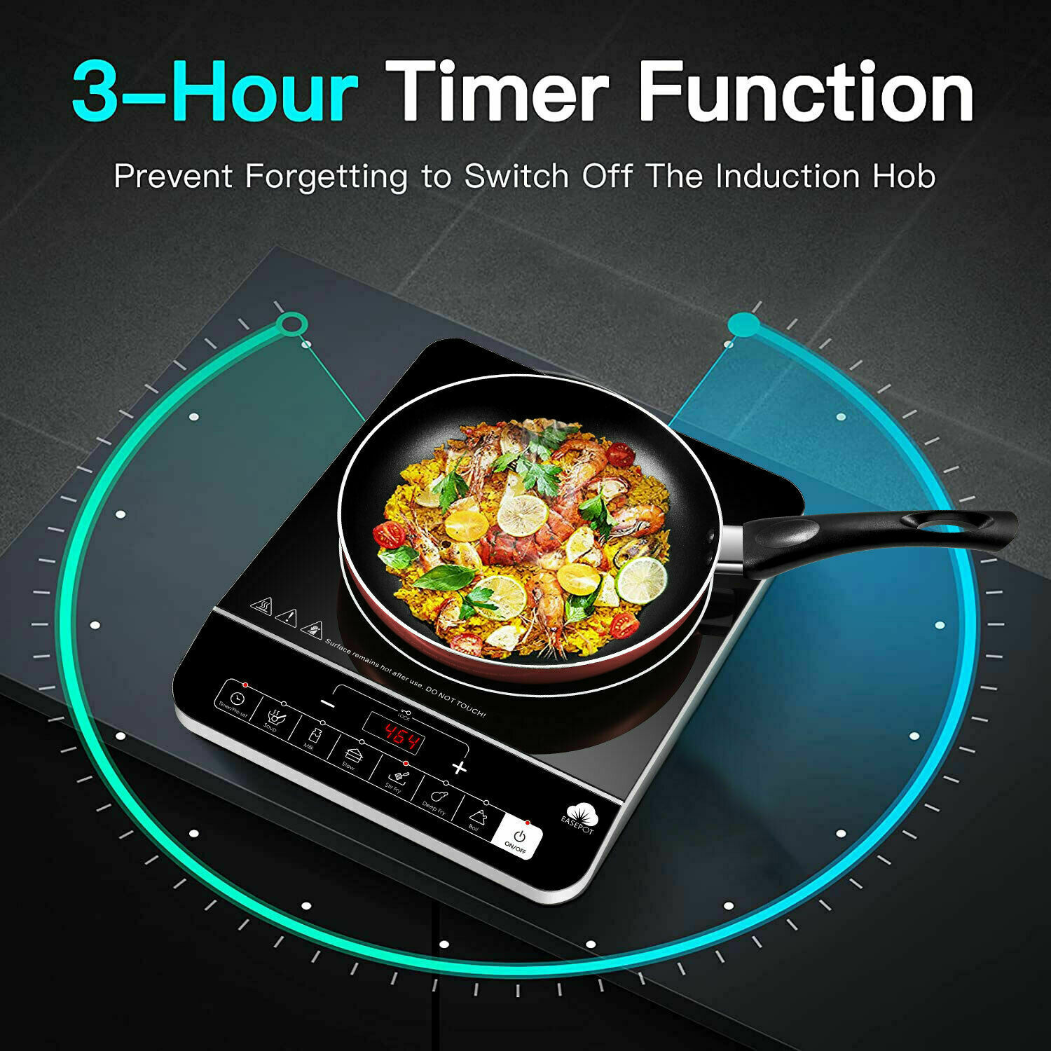 Portable Induction Cooktop 1800W Burner EASEPOT 6 Cooking Mode Cooker Hot Plate - Fresh Stock Dated February 2026