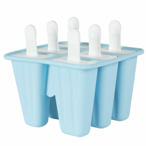 6Hole Ice Pop Molds Reusable Silicone Juice Popsicle Mould Easy Release BPA Free - Fresh Stock Dated February 2026