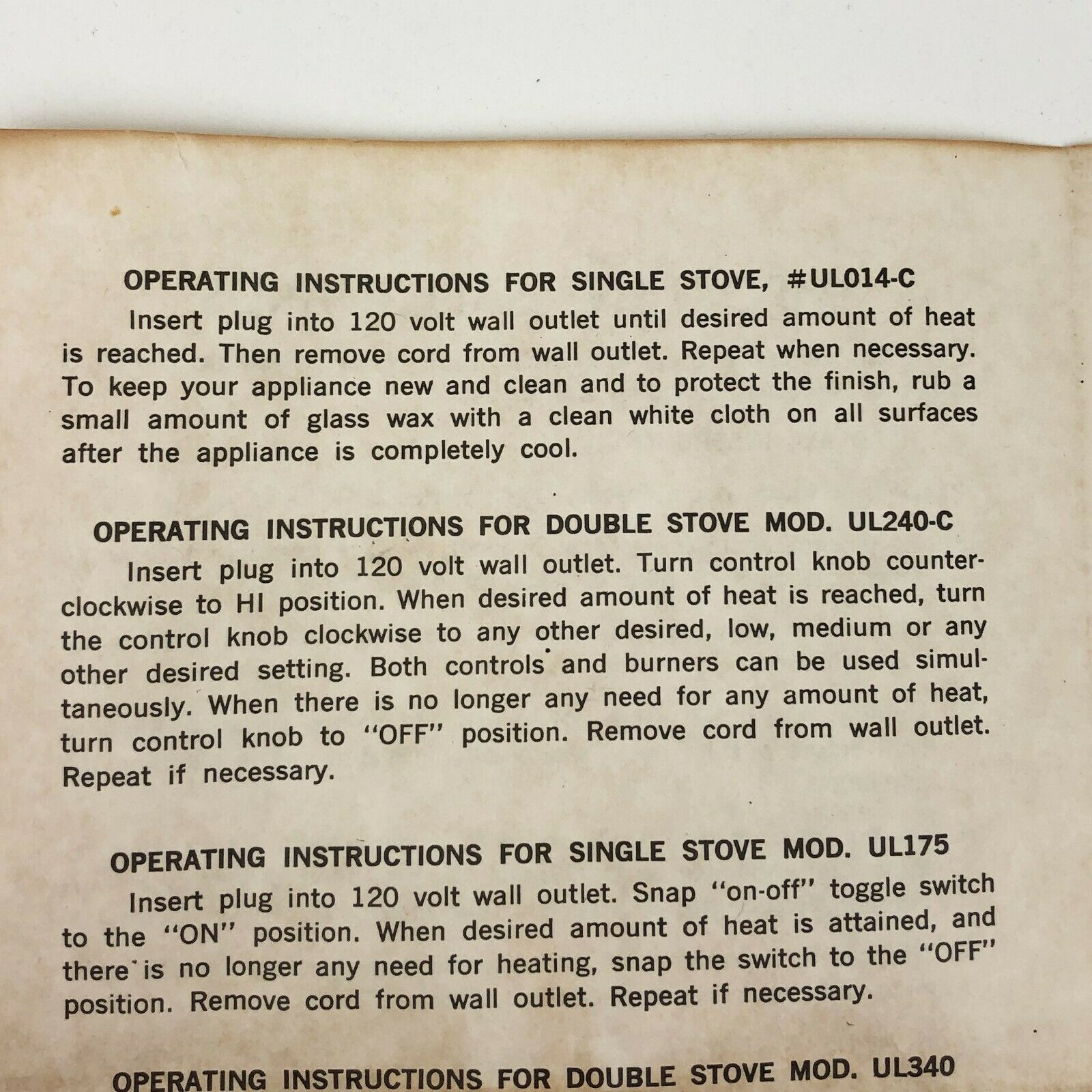 VTG Capitol Products Electric Single Burner Stove Top Hot Plate Model #UL014-C - Fresh Stock Dated February 2026