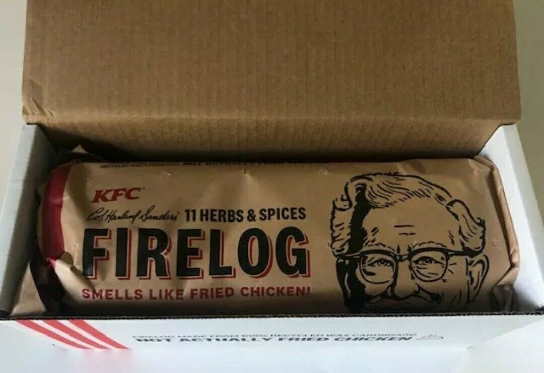 NEW KFC Fire Wood Log with 11 Herbs & Spices - Simply Light and Enjoy The Aroma - Fresh Stock Dated December 2025