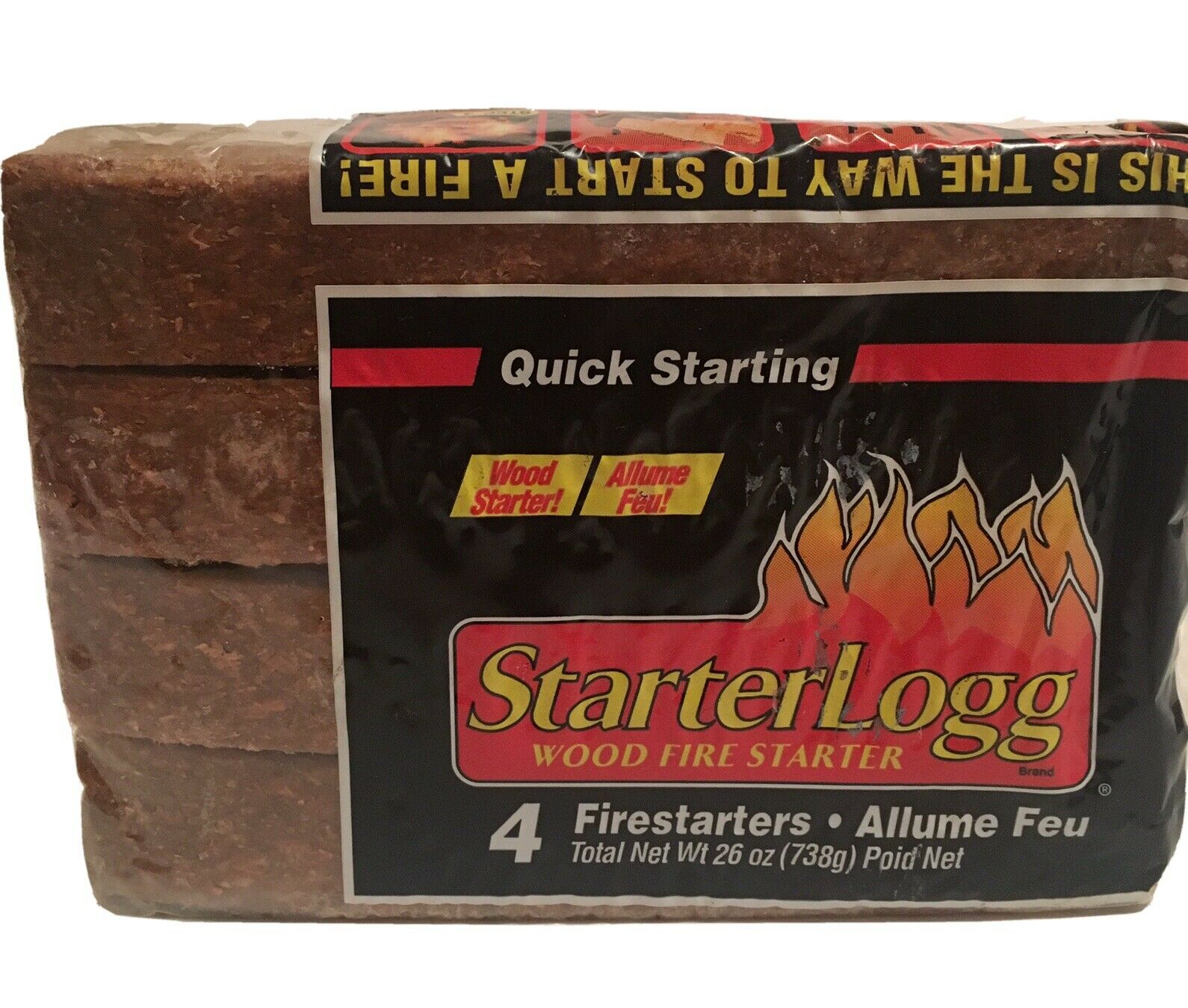 StarterLogg Firestarter Fireplace Fire Logs Wood Stove Campfire 3 Sets Of 4 Logs - Fresh Stock Dated December 2025