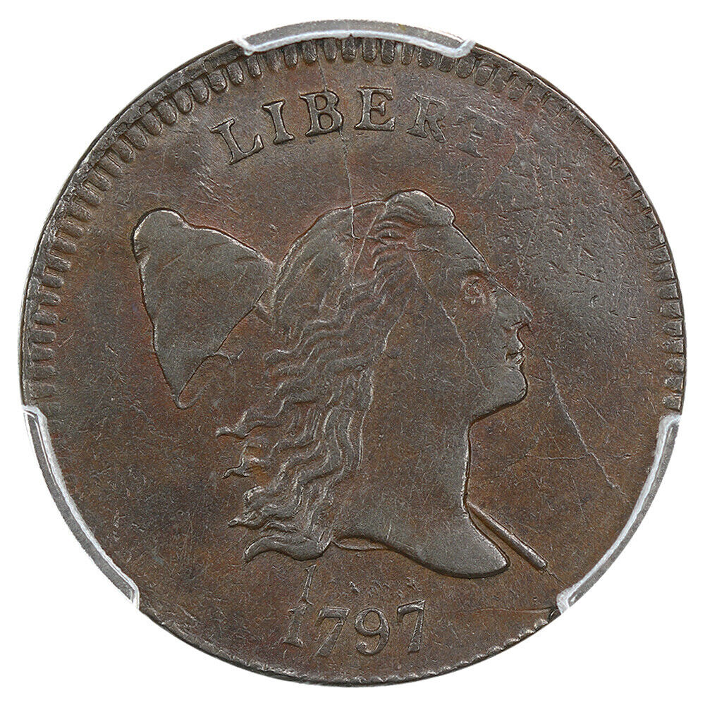 1797 1/2c PCGS AU58+ BN (1 Above 1, C-1) ex: D.L. Hansen - Fresh Stock Dated December 2025