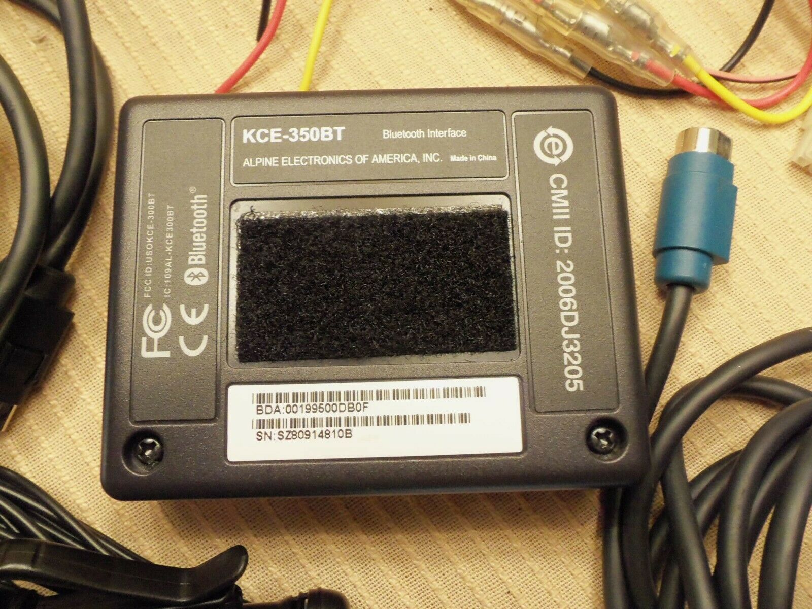 Alpine KCE-350BT Bluetooth Interface Module W/ Cords & Mic - Fresh Stock Dated January 2026