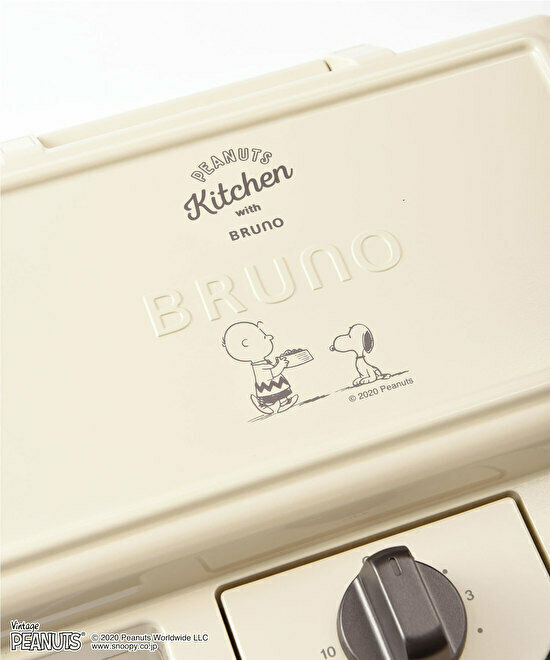 Peanuts Snoopy BRUNO Hot Sandwich Maker Double BOE069-ECRU 100V Japan Domestic - Fresh Stock Dated February 2026