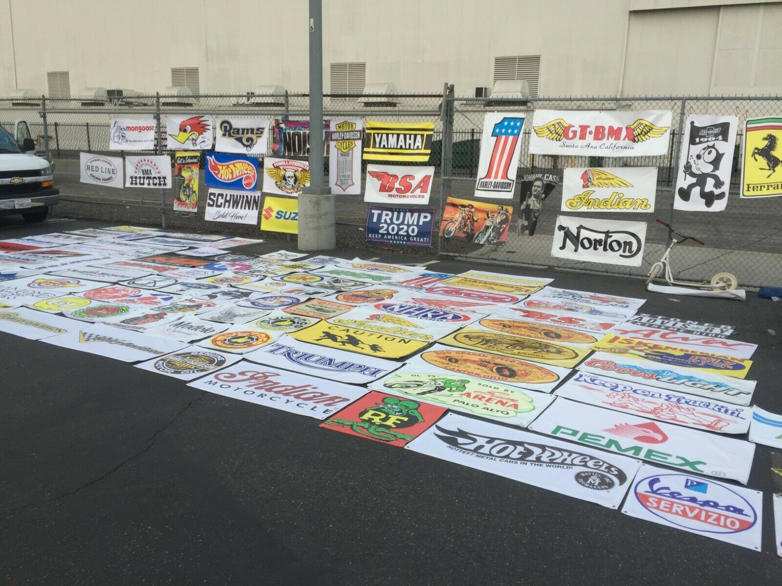 RAD RACING logo  BMX HELLTRACK VANS HUTCH HARO mancave   BANNER 6ft X 2ft - Fresh Stock Dated December 2025