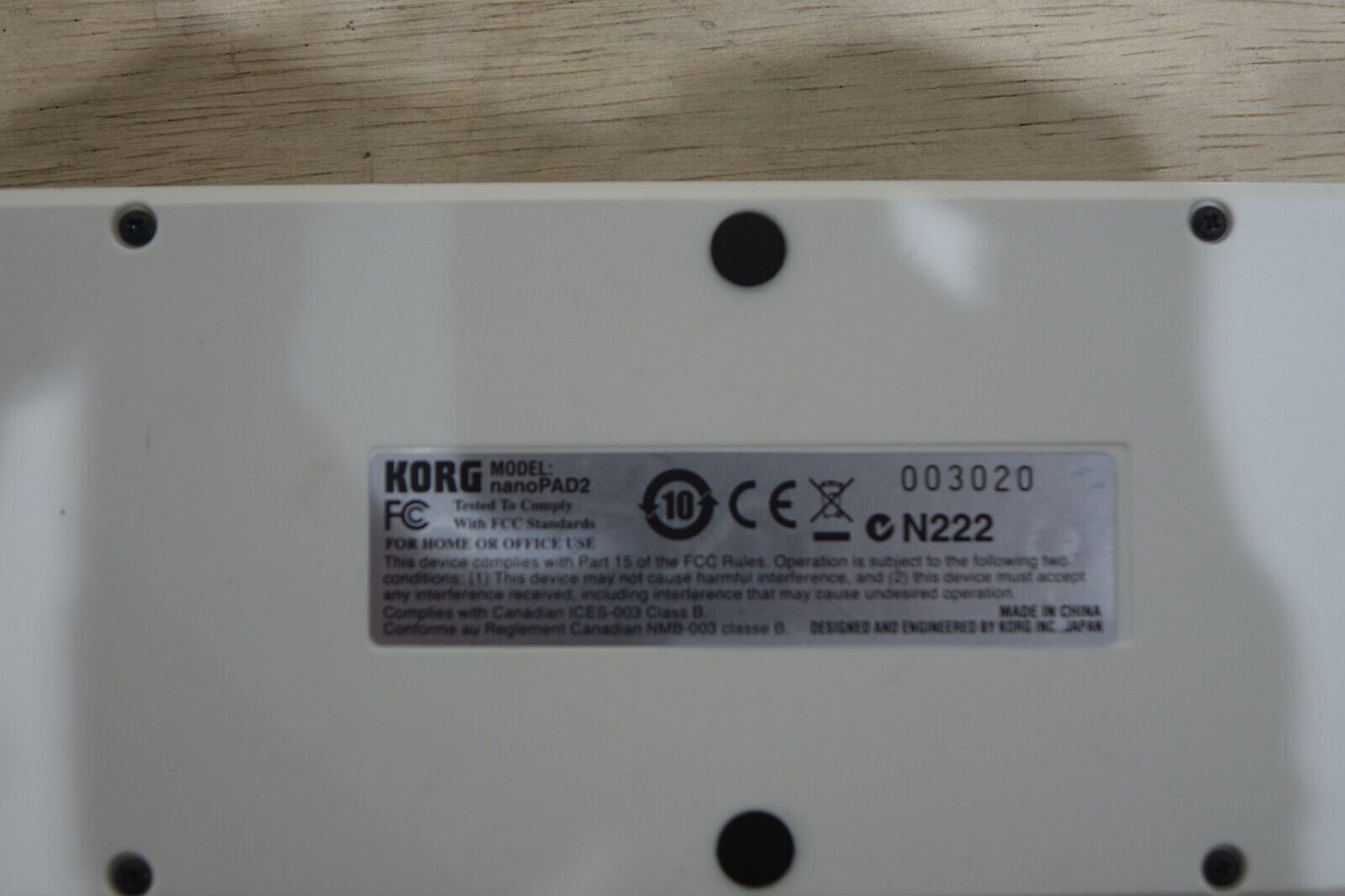 Korg nanoPAD2 Slim-Line USB Drum Pad MIDI Controller White With Tracking - Fresh Stock Dated December 2025