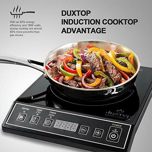 Duxtop 1800W Portable Induction Cooktop Countertop Burner, Black 9100MC/BT-M20B - Fresh Stock Dated February 2026